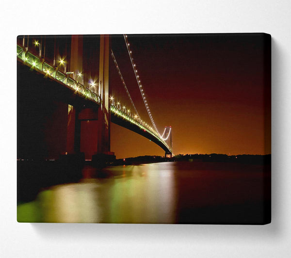 A Canvas Print of The Golden Gate Bridge Brown Canvas Wall Art