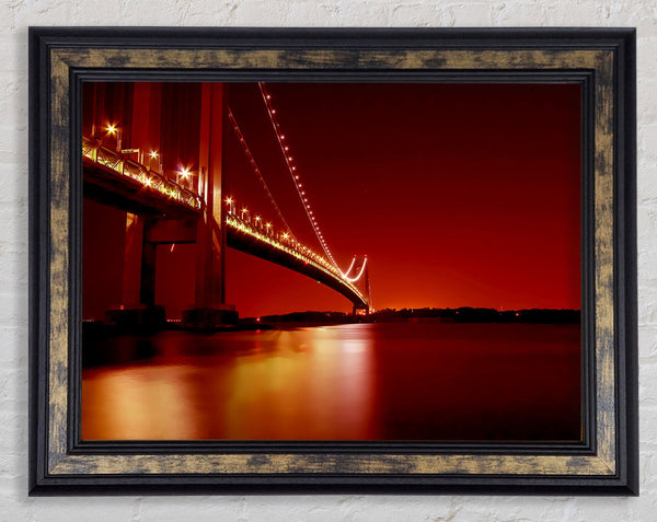 The Golden Gate Bridge Orange Framed Print