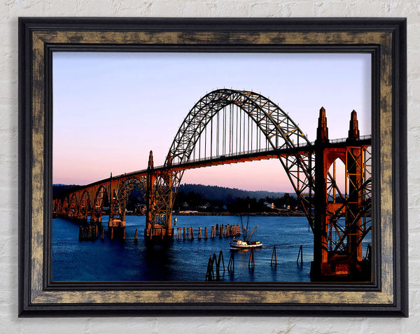 The Gothic Bridge Over The River Framed Print