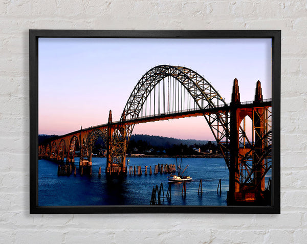 The Gothic Bridge Over The River Framed Print