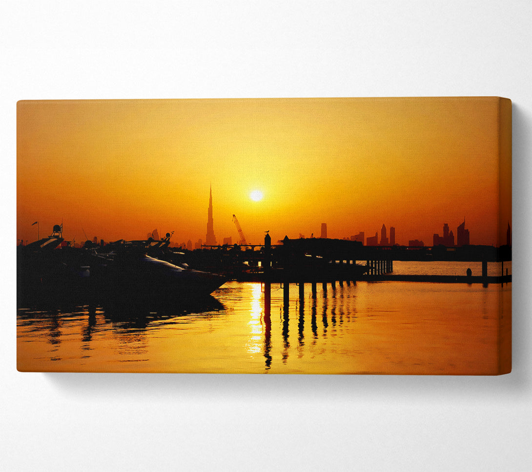  A Canvas Print of The Harbour At Sunrise Canvas Art