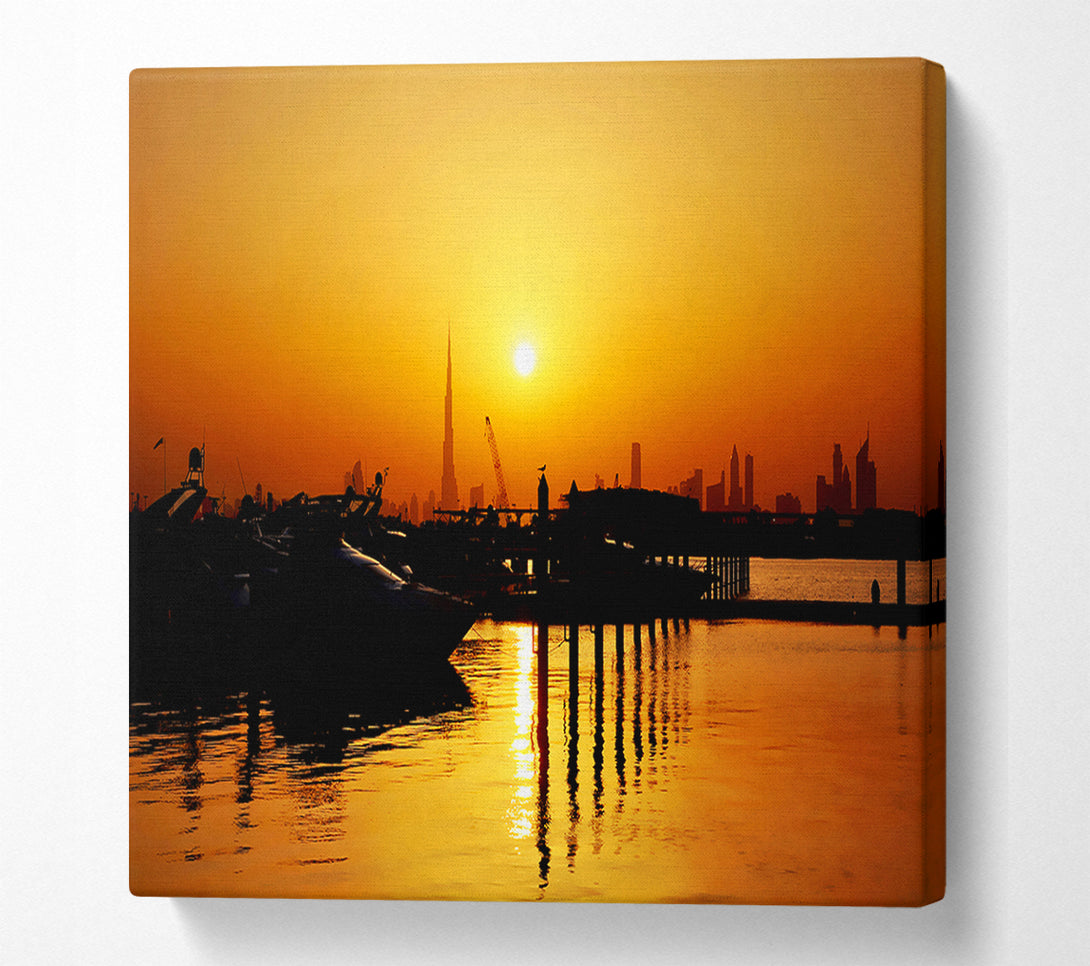  A Canvas Print of The Harbour At Sunrise Canvas Art