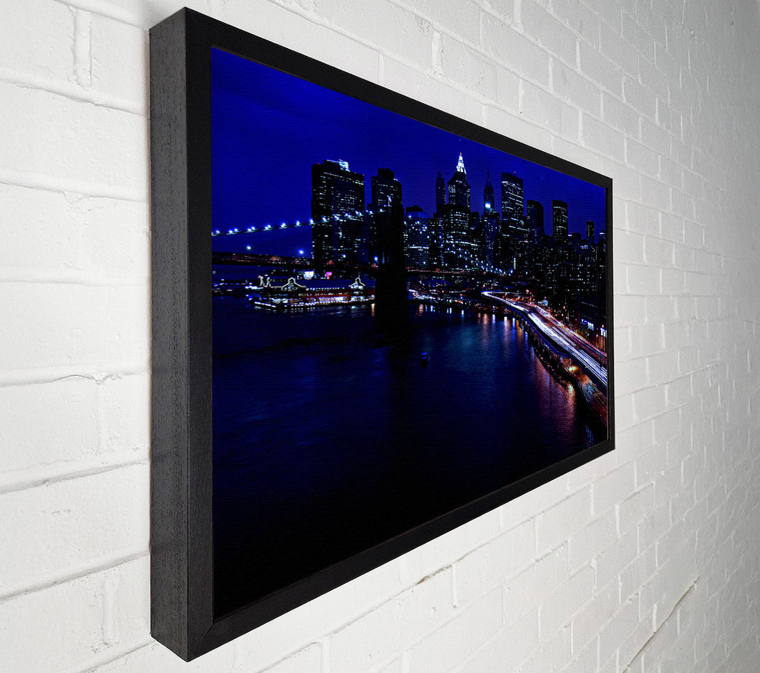  A Canvas Print of The Lights Of The Big City Canvas Art