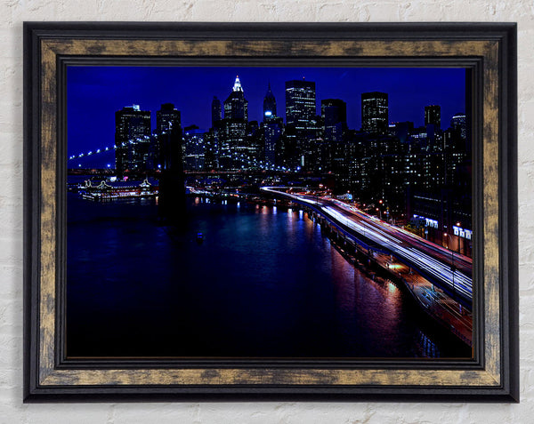 The Lights Of The Big City Framed Print