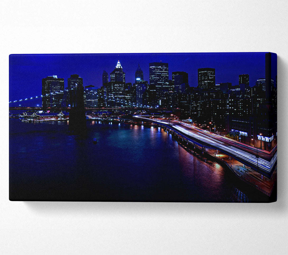  A Canvas Print of The Lights Of The Big City Canvas Art