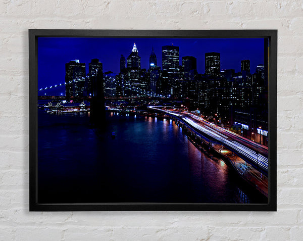 The Lights Of The Big City Framed Print