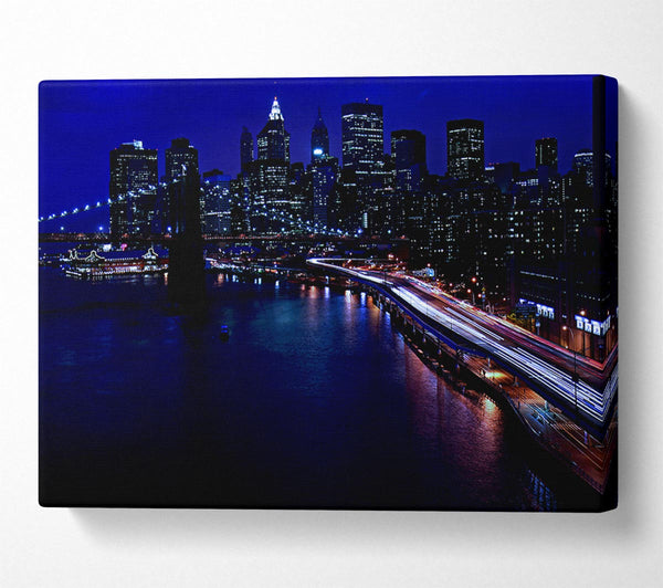  A Canvas Print of The Lights Of The Big City Canvas Art