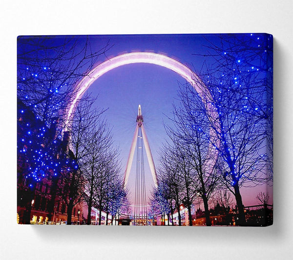  A Canvas Print of The London Eye At Dusk Canvas Art