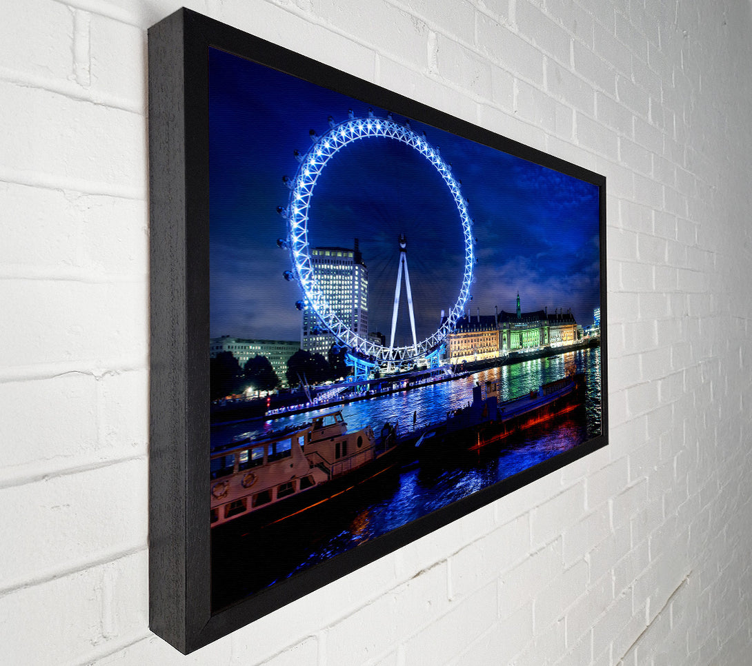 A Canvas Print of The London Eye At Night Canvas Print