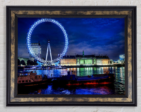 The London Eye At Night Framed Print