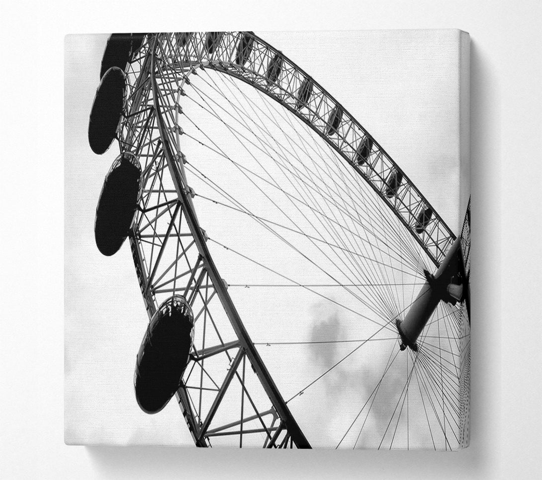  A Canvas Print of The London Eye Black And White Canvas Art