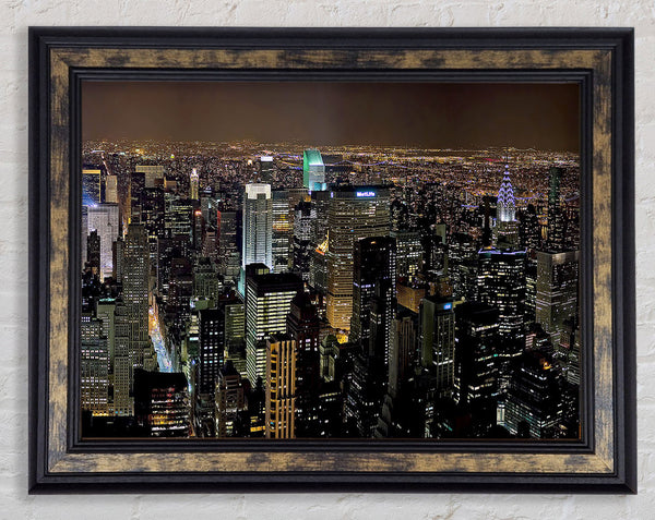 The Never Ending Night City Framed Print