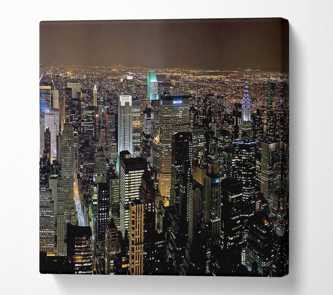  A Canvas Print of The Never Ending Night City Canvas Art
