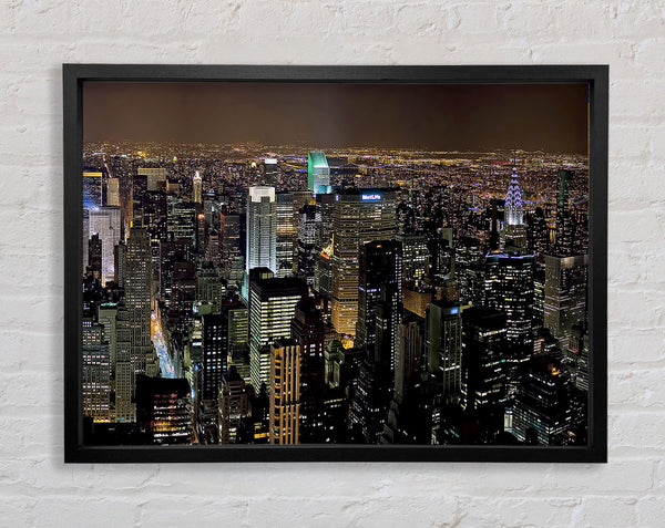 The Never Ending Night City Framed Print