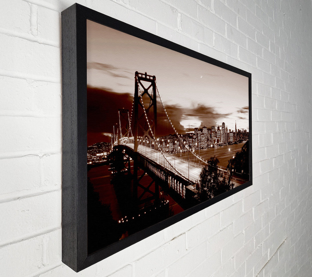  A Canvas Print of The Road To New York City Brown Canvas Wall Art