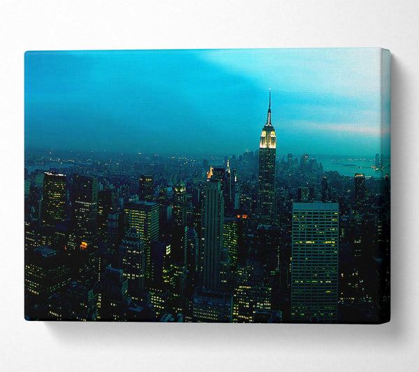  A Canvas Print of The Tip Of The Empire State Building Canvas Wall Art