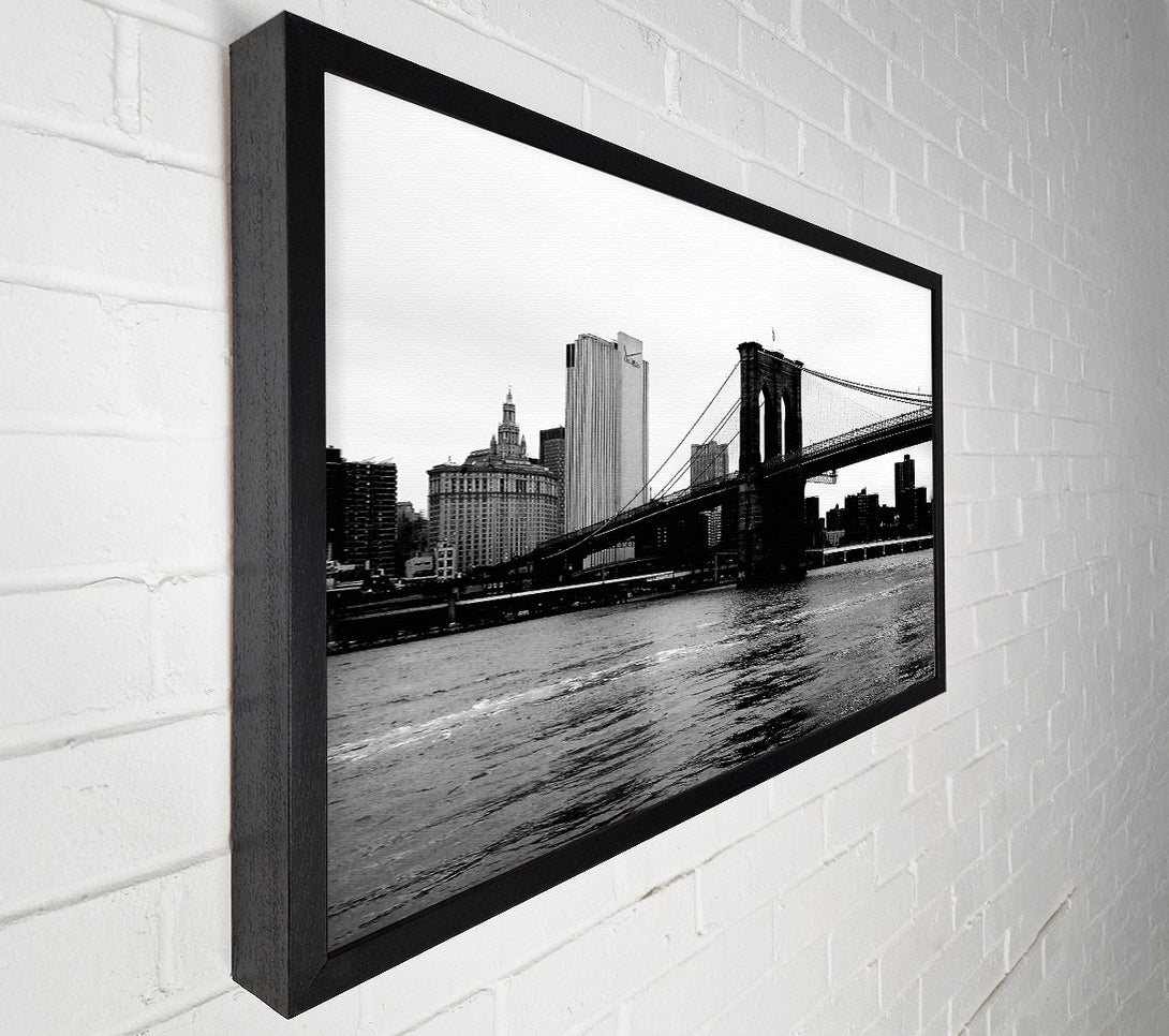  A Canvas Print of The View Of New York Under Brooklyn Bridge Canvas Art