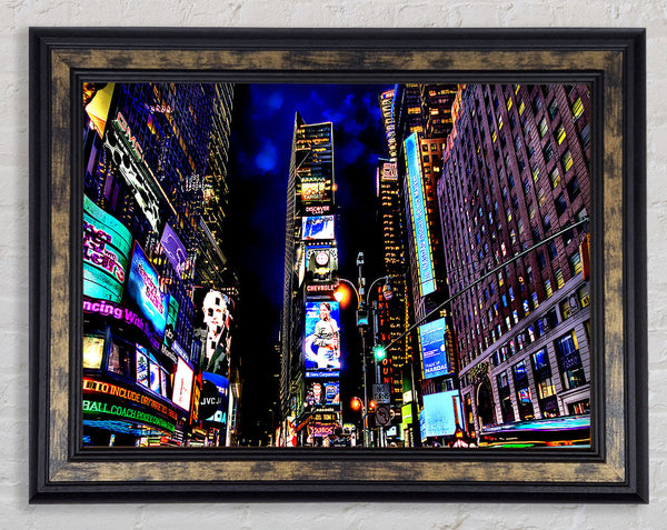 Times Square NYC Nights Framed Print