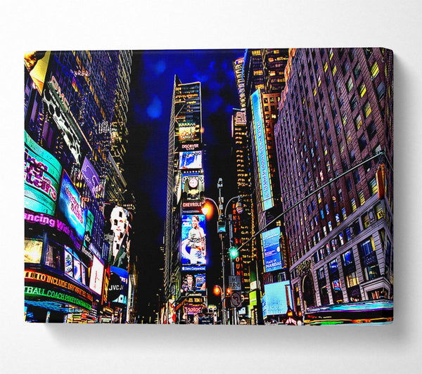  A Canvas Print of Times Square NYC Nights Canvas Print