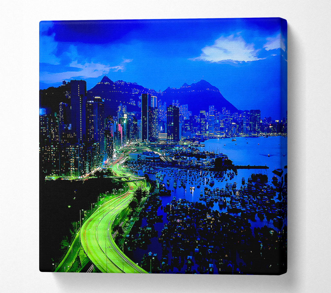  A Canvas Print of Tokyo Blues Canvas Wall Art