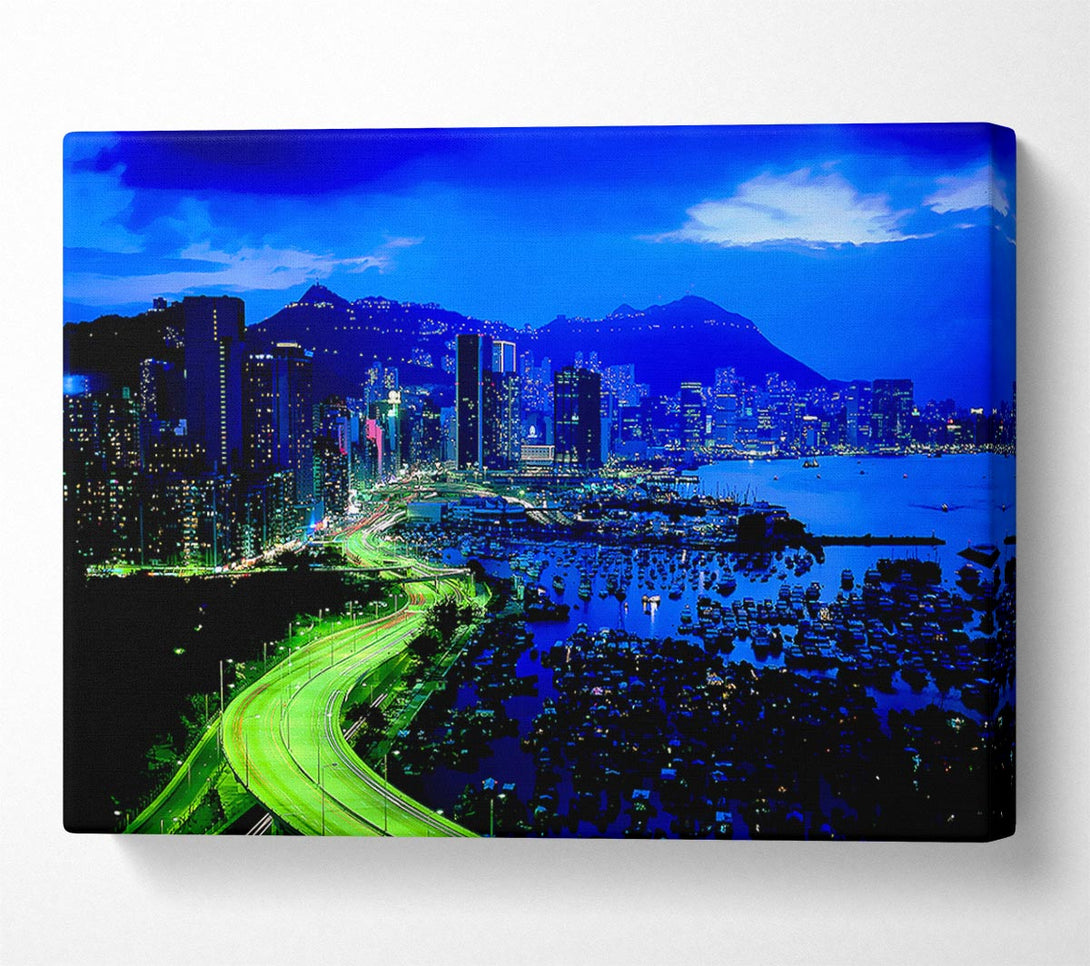  A Canvas Print of Tokyo Blues Canvas Wall Art
