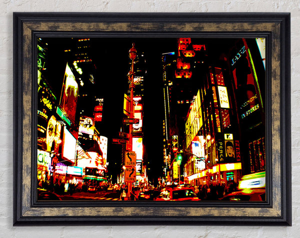 Tokyo Broadway At Night Framed Print
