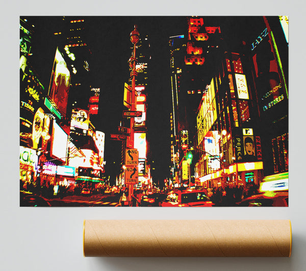 Tokyo Broadway At Night Giclee Print