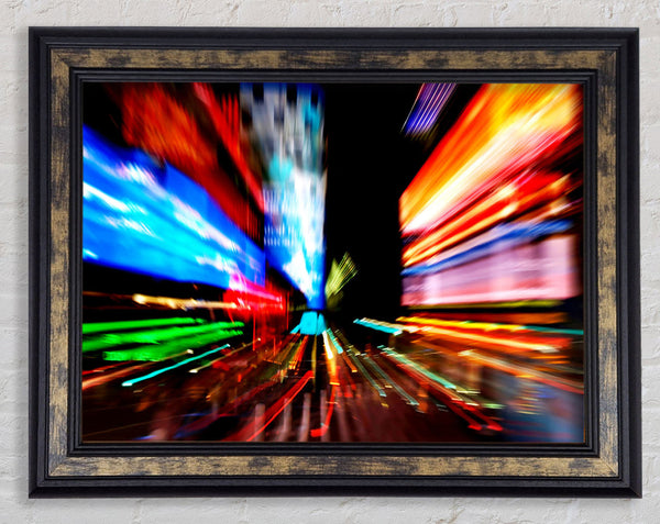 Tokyo City Lights Framed Print