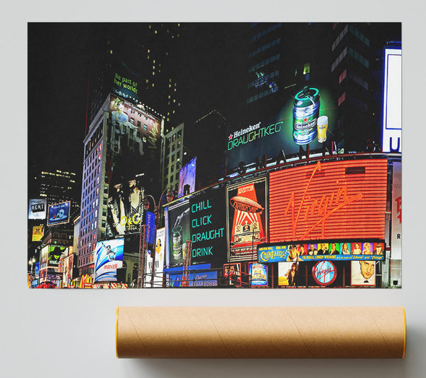 Tokyo City Night Lights Poster