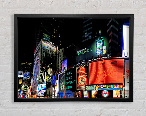 Tokyo City Night Lights Framed Print