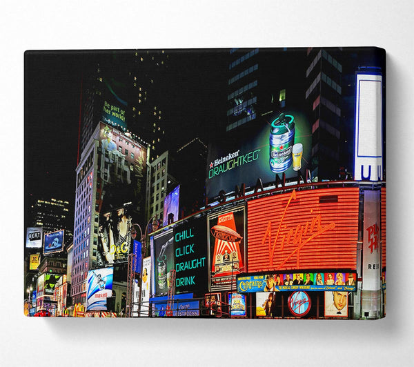  A Canvas Print of Tokyo City Night Lights Canvas Art