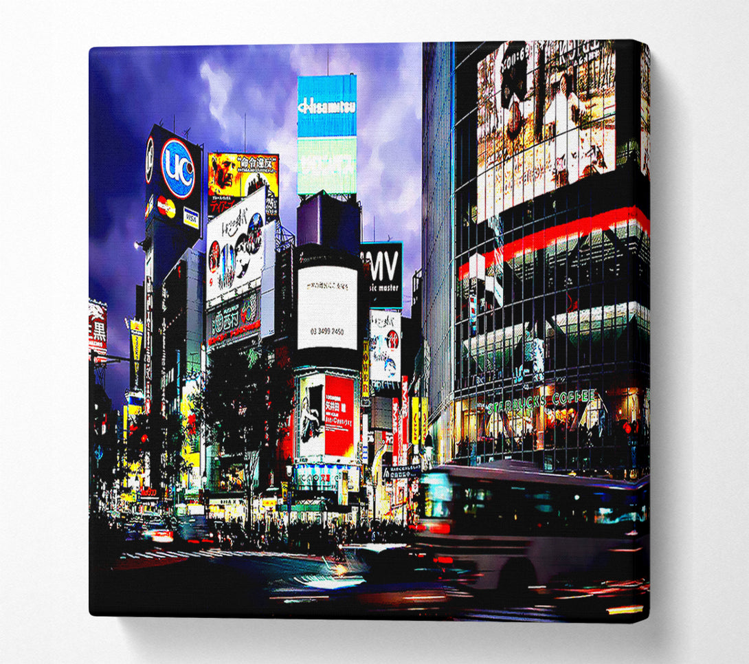  A Canvas Print of Tokyo City Nights Canvas Print