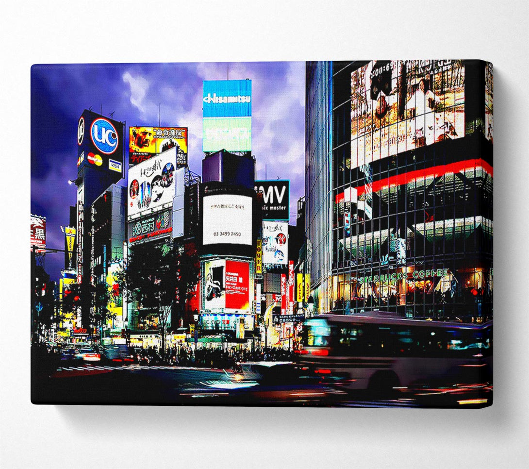  A Canvas Print of Tokyo City Nights Canvas Print