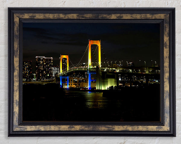 Tokyo Rainbow Bridge Framed Print