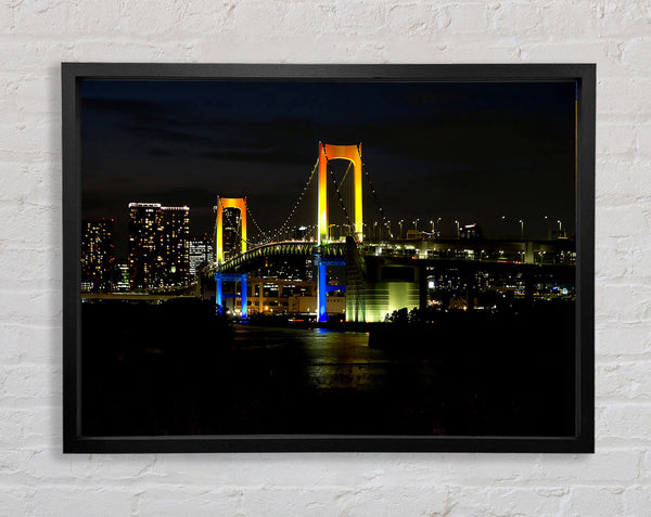 Tokyo Rainbow Bridge Framed Print