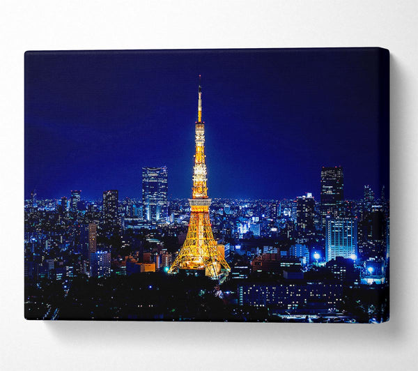  A Canvas Print of Tokyo Tower At Night Canvas Print