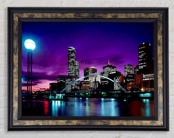 Toronto Purple Glow Framed Print