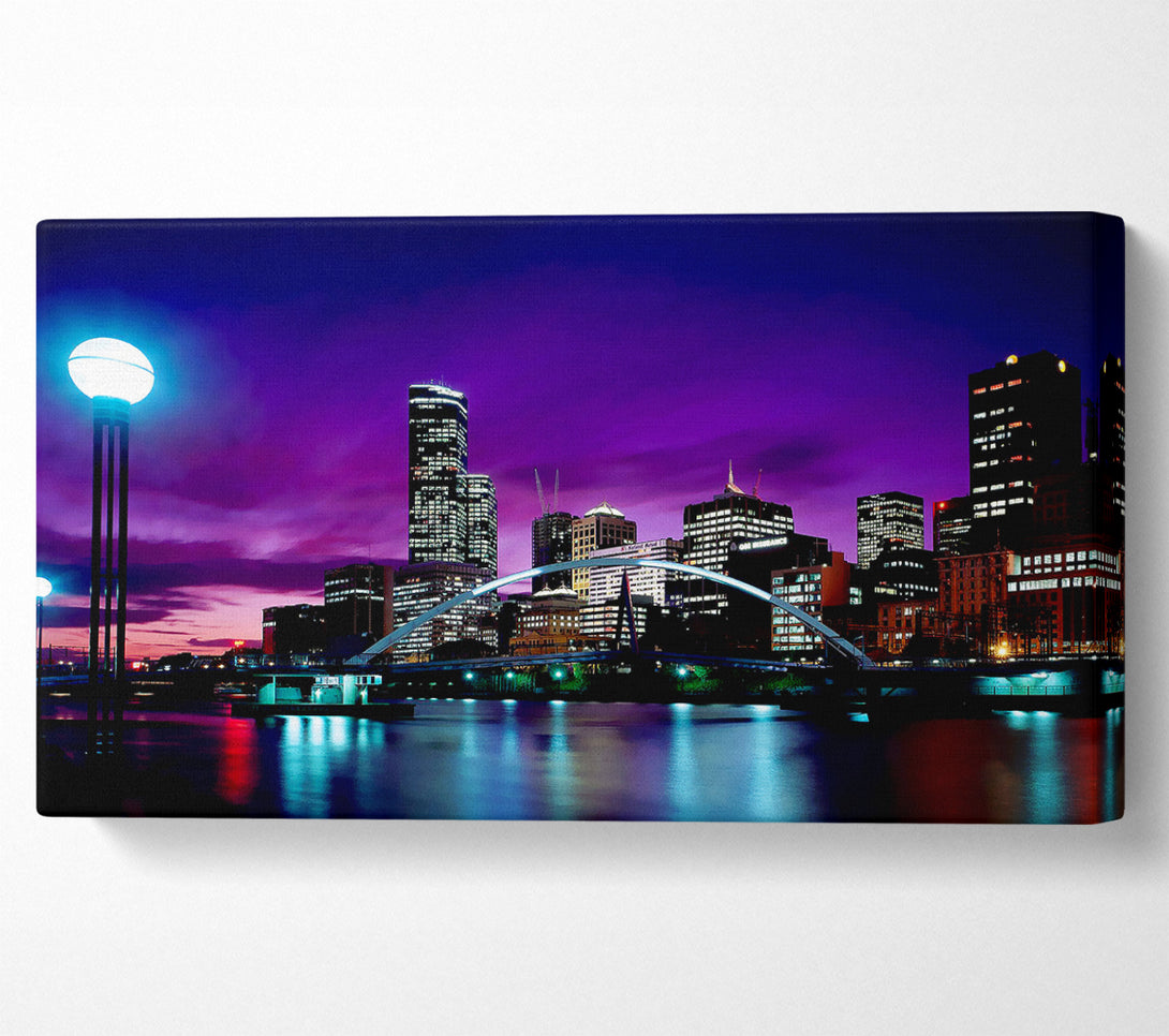  A Canvas Print of Toronto Purple Glow Canvas Wall Art