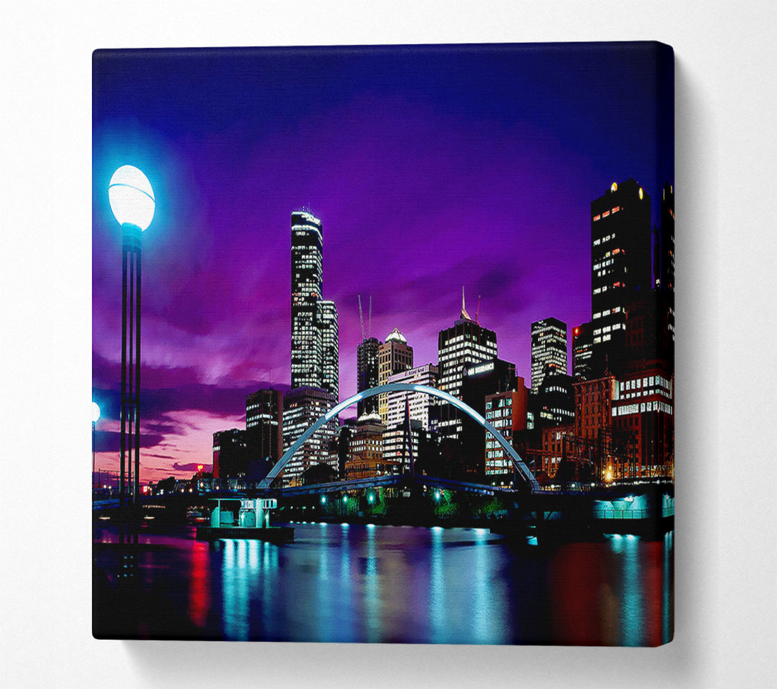  A Canvas Print of Toronto Purple Glow Canvas Wall Art