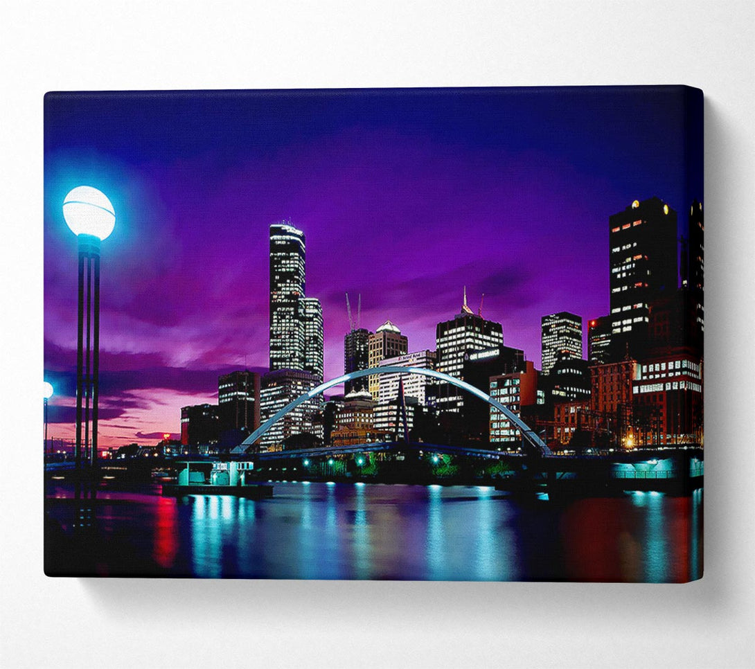  A Canvas Print of Toronto Purple Glow Canvas Wall Art