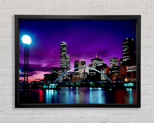 Toronto Purple Glow Framed Print