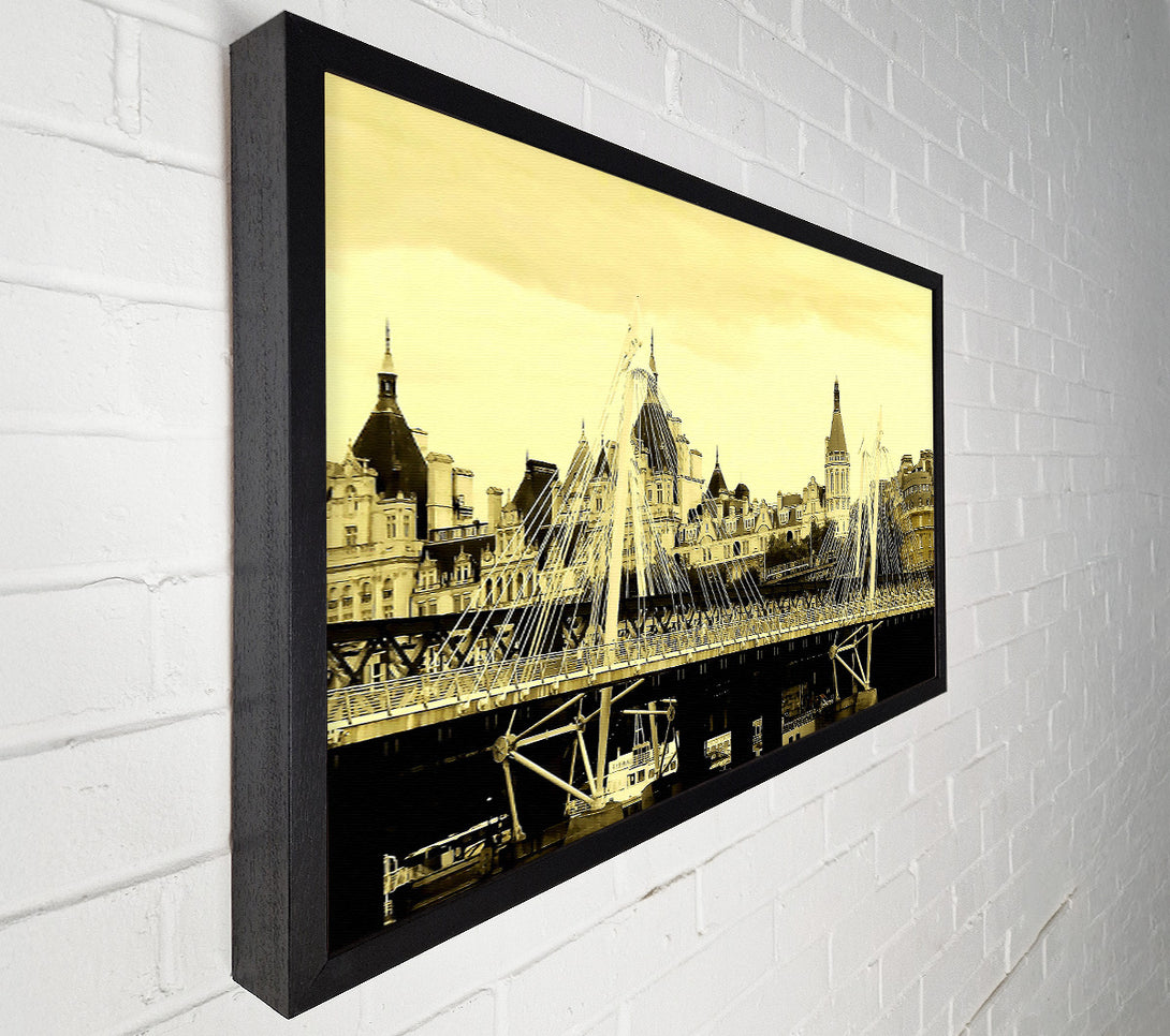  A Canvas Print of Tower Bridge London Sepia Canvas Art