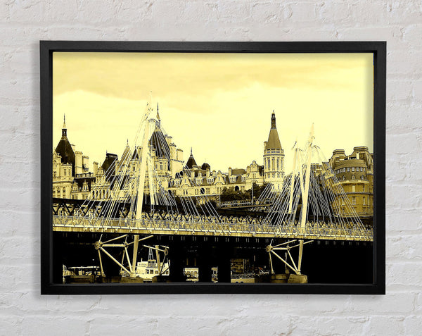 Tower Bridge London Sepia Framed Print