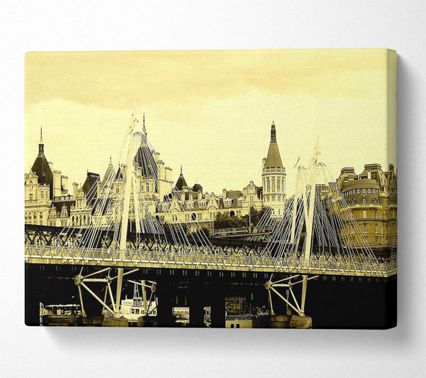  A Canvas Print of Tower Bridge London Sepia Canvas Art