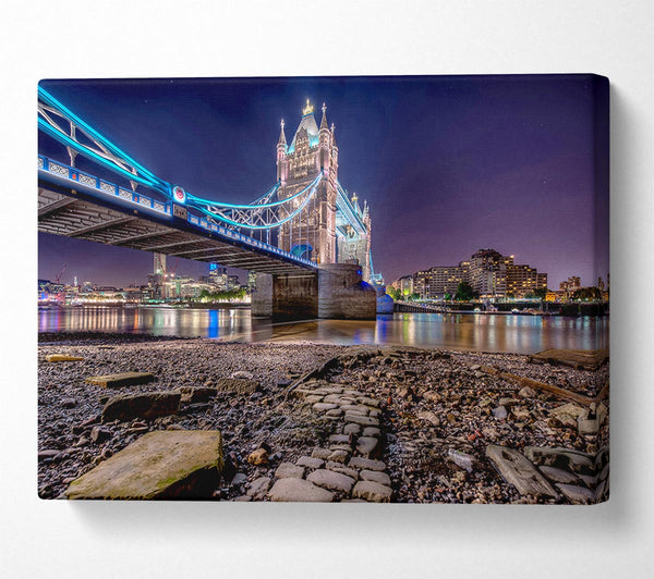  A Canvas Print of Tower Bridge Waters Canvas Wall Art