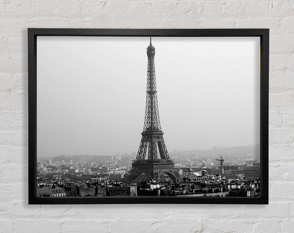 Tower Eiffel Black And White Framed Print