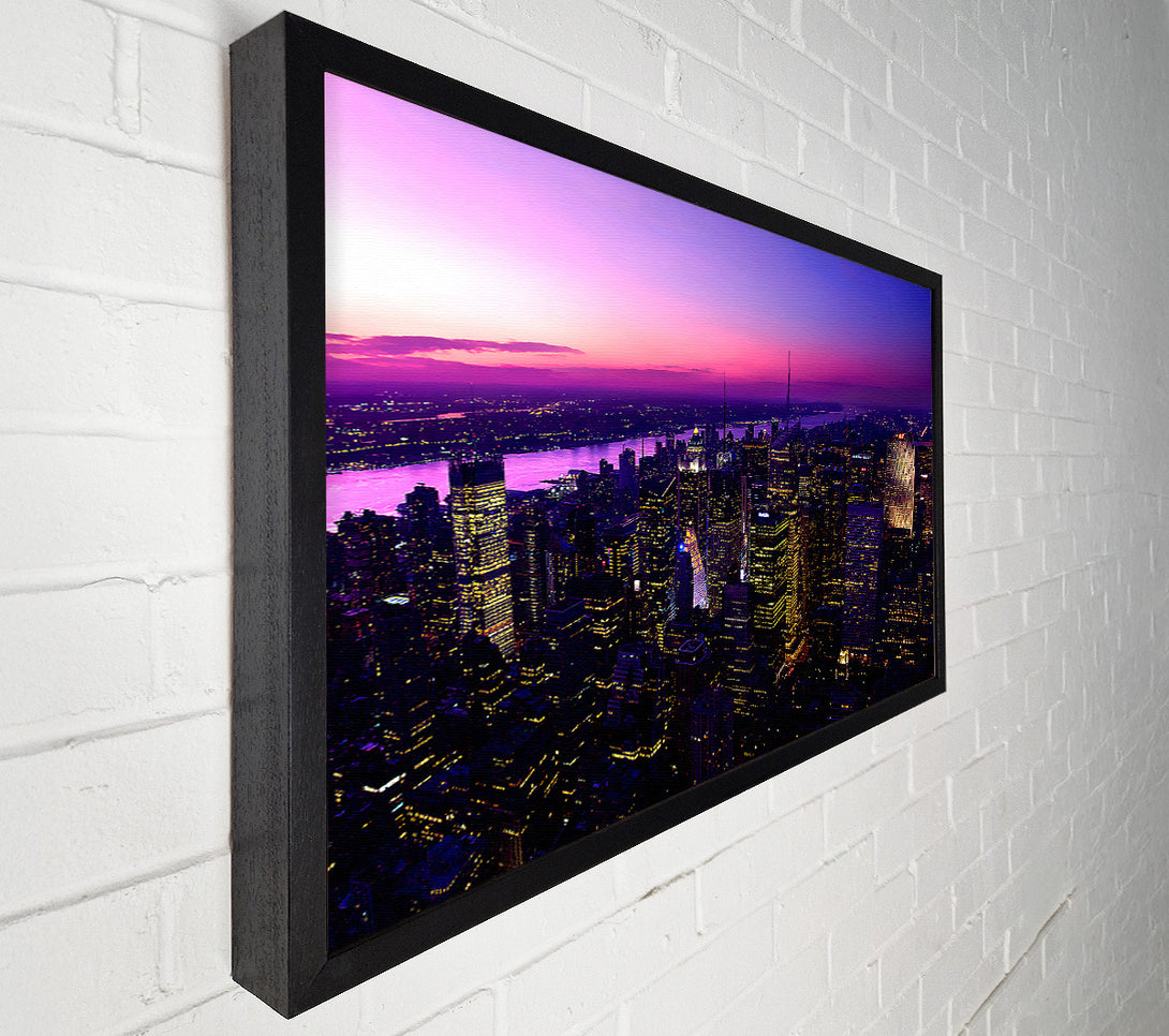  A Canvas Print of Twilight In New York City Canvas Print