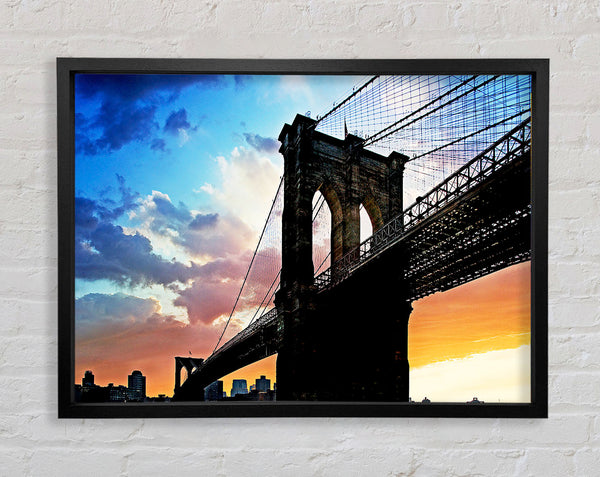 Under Brooklyn Bridge Sunlight Framed Print