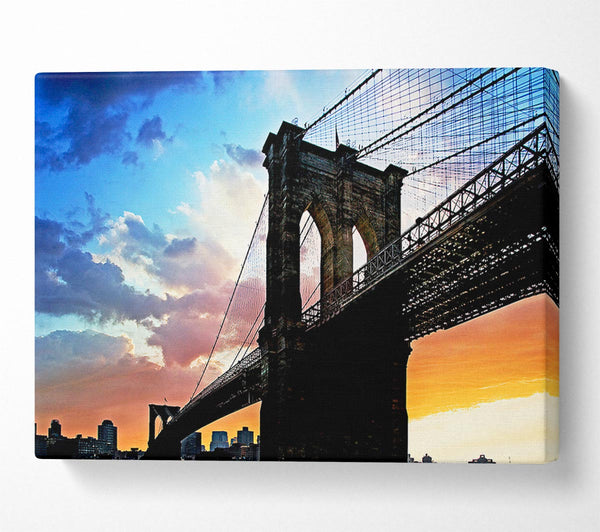  A Canvas Print of Under Brooklyn Bridge Sunlight Canvas Print