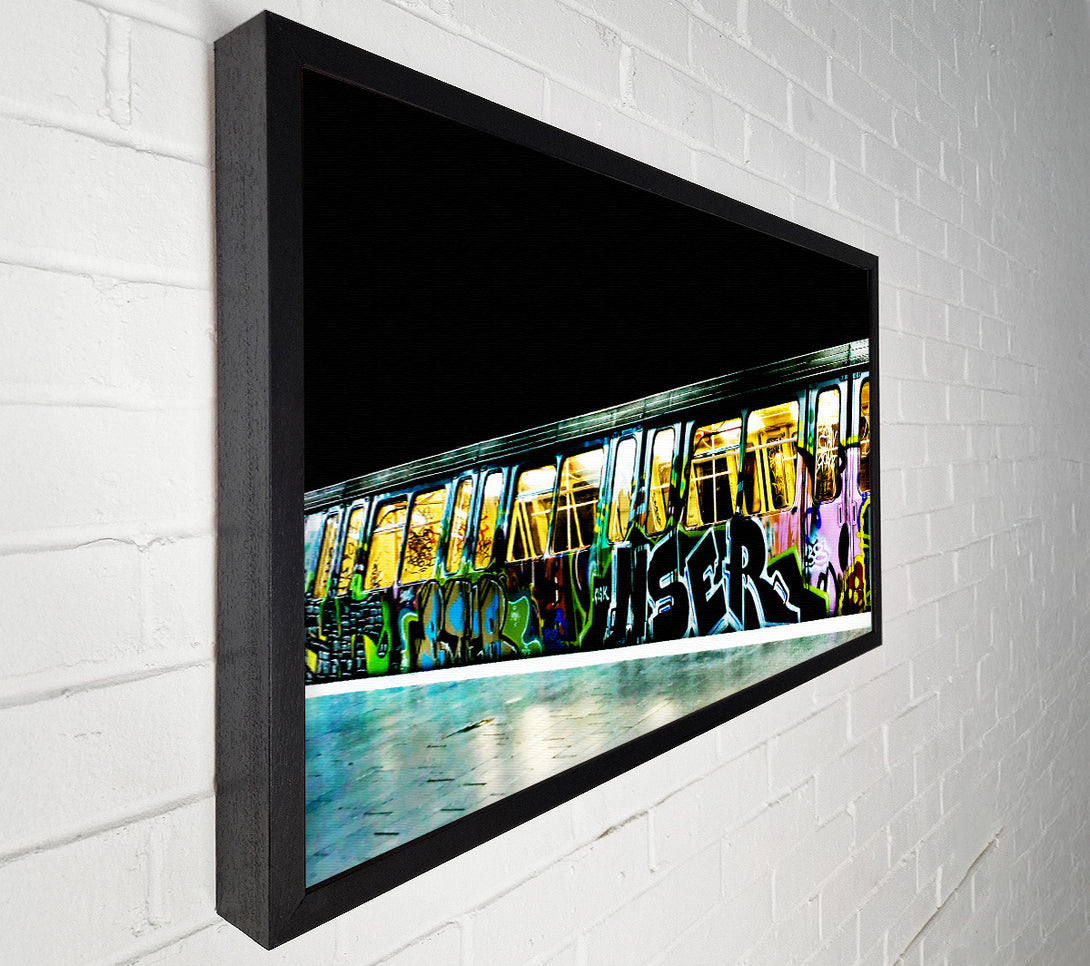  A Canvas Print of Underground Graffiti Tube Canvas Print